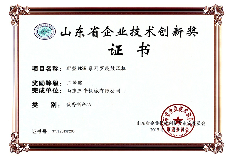 Shandong Enterprise Technology Innovation Award